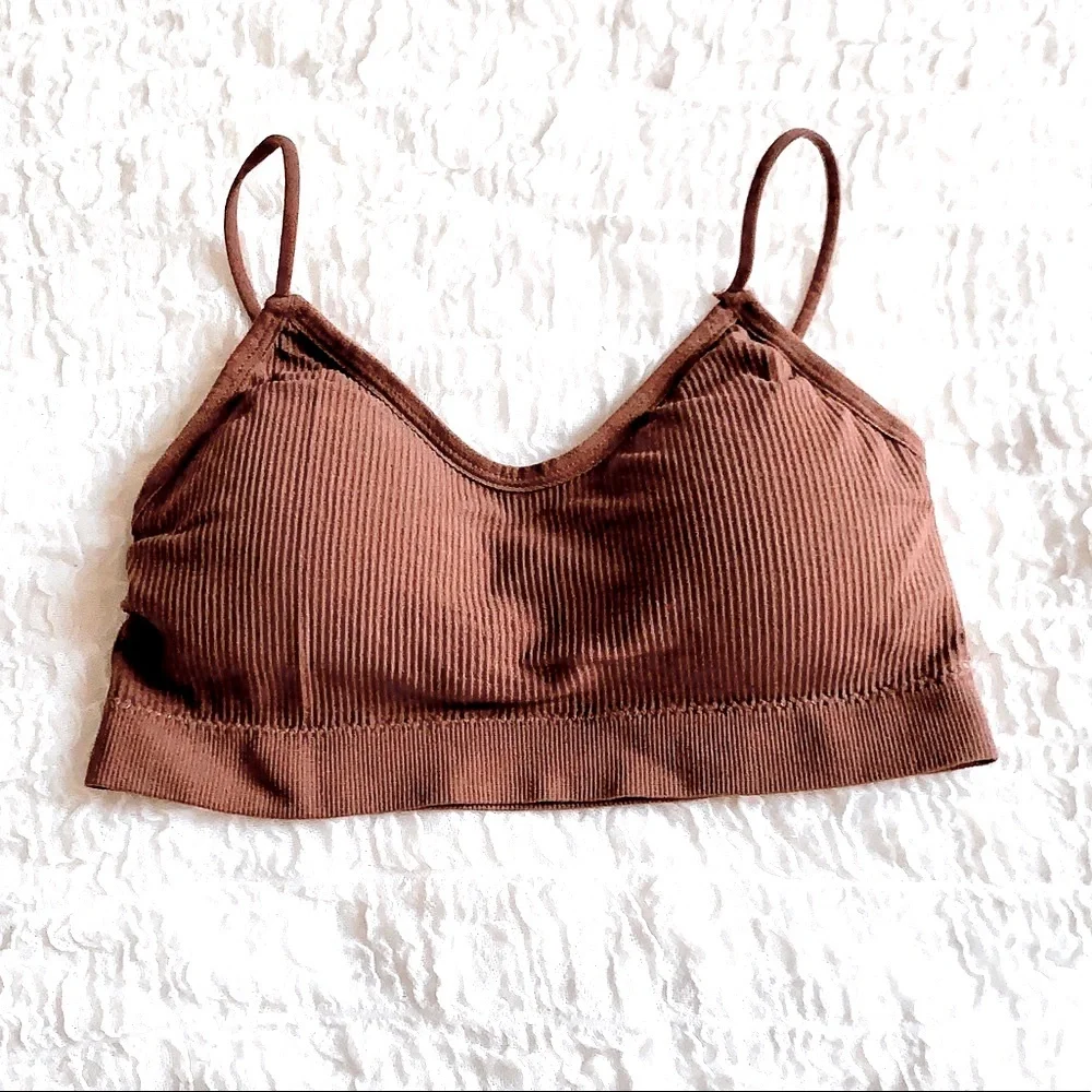 SALE🎉Brown 🤍 ESSENTIAL Bralette 🤍 - Picture 1 of 3